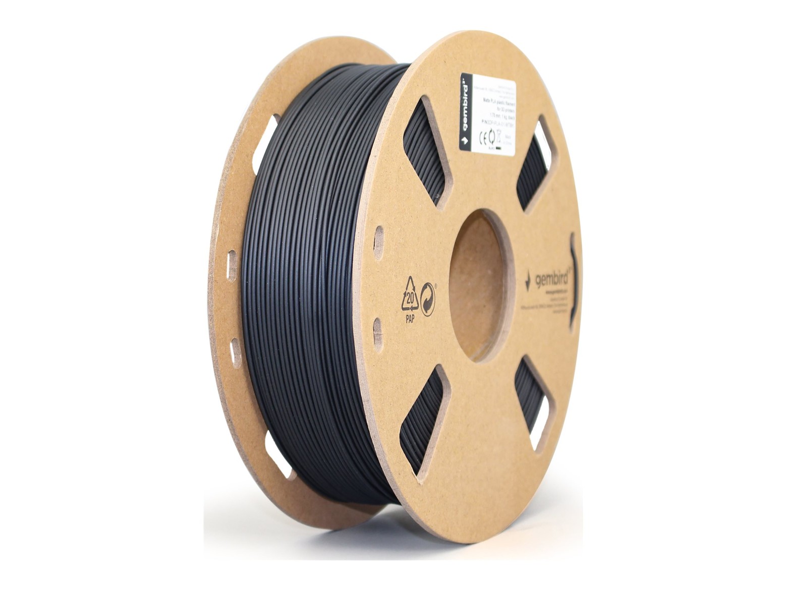 Flashforge Matte PLA filament, 1.75 mm, 1 kg 3DP-PLA-01-MTBK PLA filament Matte black
