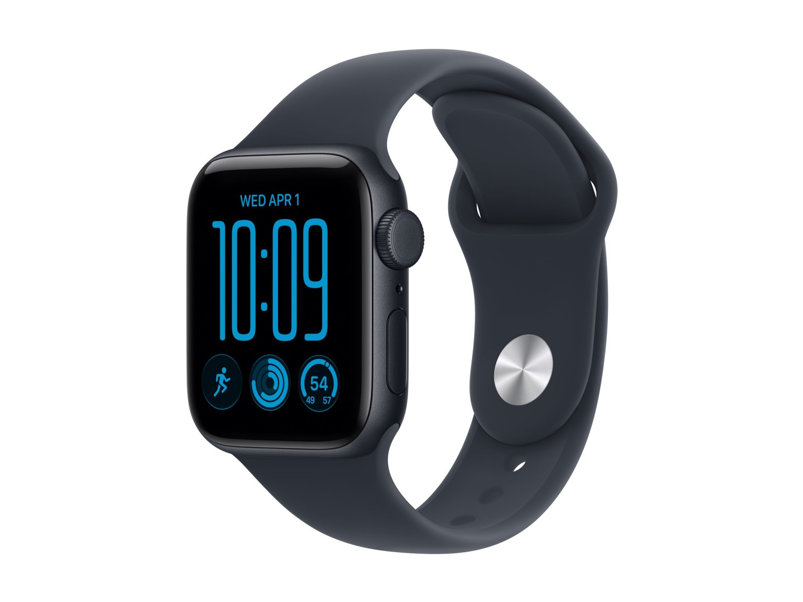 Apple Watch SE 3 GPS + Cellular 40mm Midnight Aluminium Case with Navy Blue Sport Band - S/M Apple