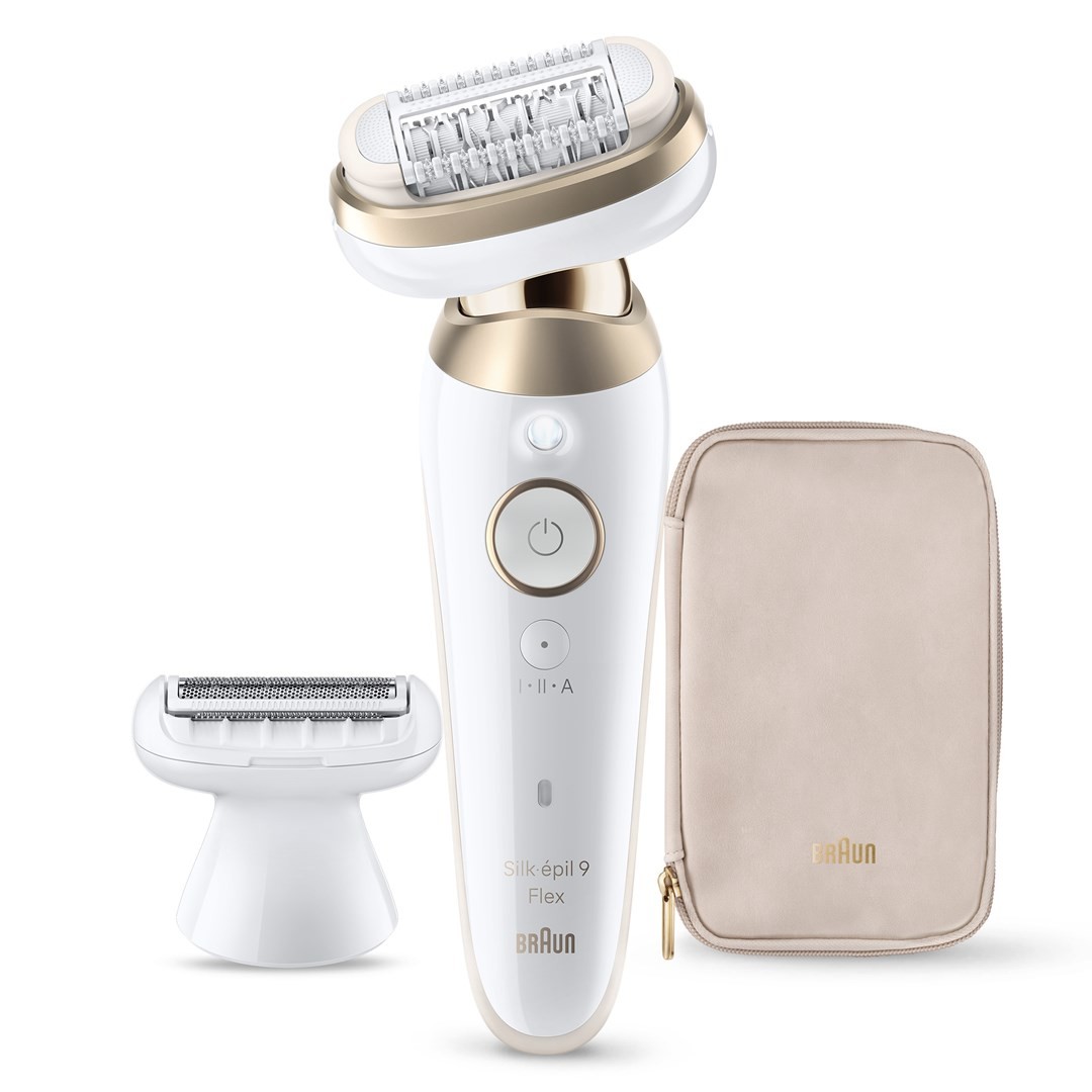 Braun Silk-épil 9 Silk·épil 9 Flex 9-030 3D 40 pinceta balta, auksas