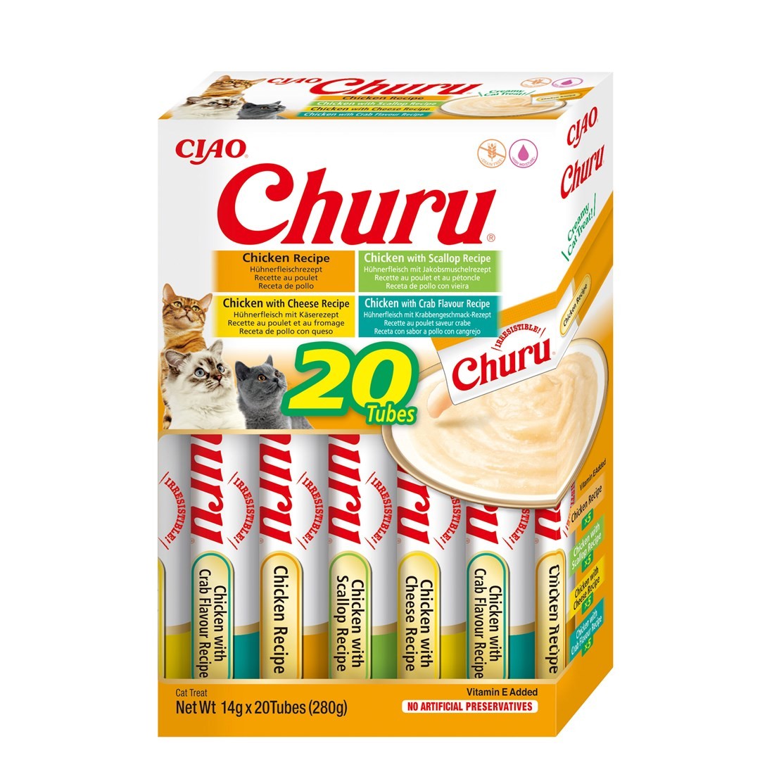 INABA Churu Variety Box Kanaliha kassileibad - 20 x 14 g