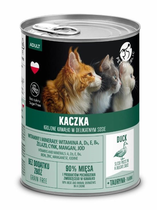 PET REPUBLIC Täiskasvanud Part - märg kassitoit - 400g