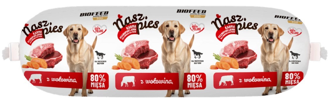 BIOFEED Meie Koer Veisekoogiga – märjakas koeratoit – 1kg