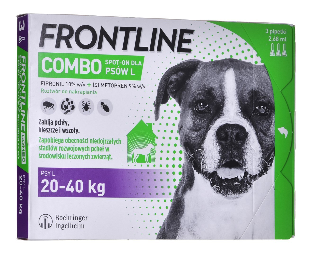Frontline Combo Spot-on L parasiitide tilgad koertele - 3 x 2.68 ml