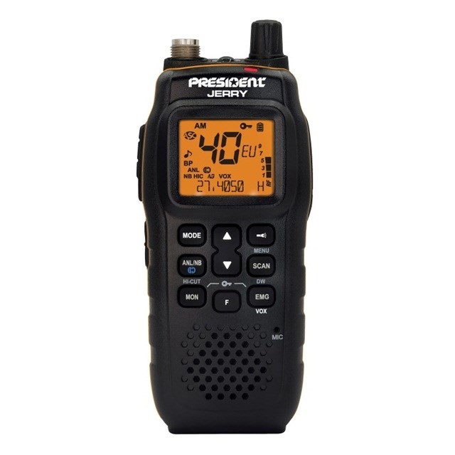 President Jerry ASC AM/FM CB Portable Radio Black