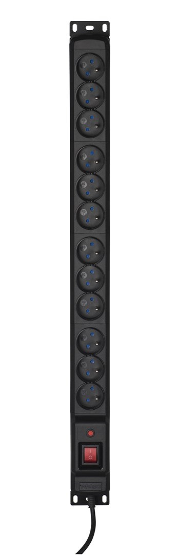 Activejet COMBO 12 12-socket power strip 5m black