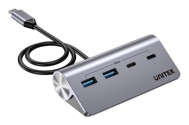 UNITEK H1337AGY01 liidese hub USB 3.2 Gen 1 (3.1 Gen 1) Type-C 5000 Mbit/s Hall