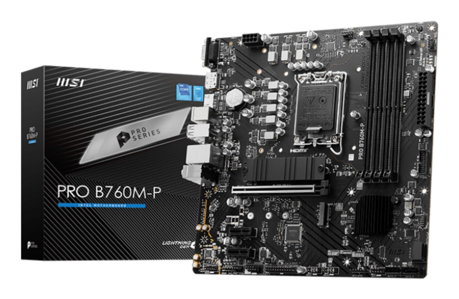 MSI PRO B760M-P plokštė Intel B760 LGA 1700 mikro ATX