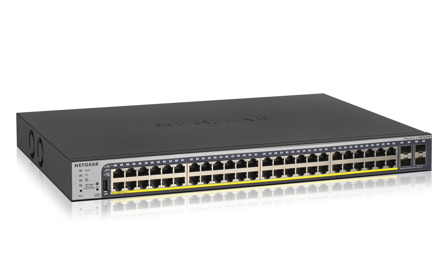 NETGEAR GS752TP hallutatud L2/L3/L4 Gigabit Ethernet (10/100/1000) Power over Ethernet (PoE) 1U must