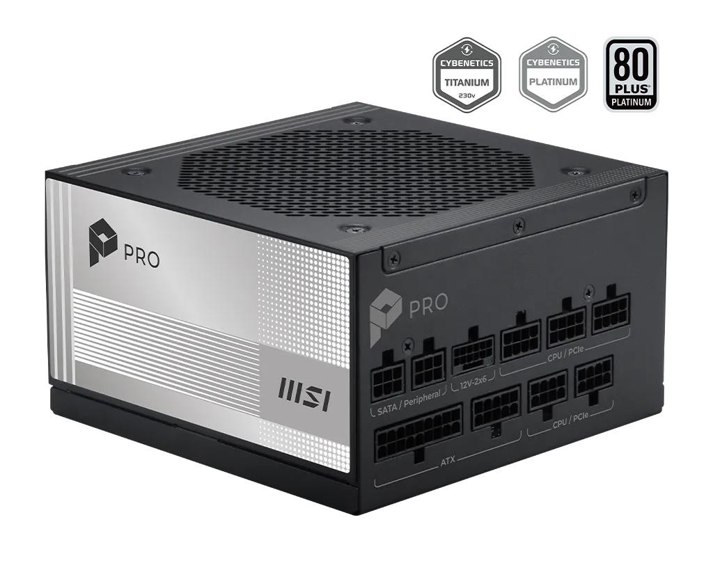 Toiteallikas MSI PRO A1000PL PCIE5 ATX PC 100 - 240 V 1000 W