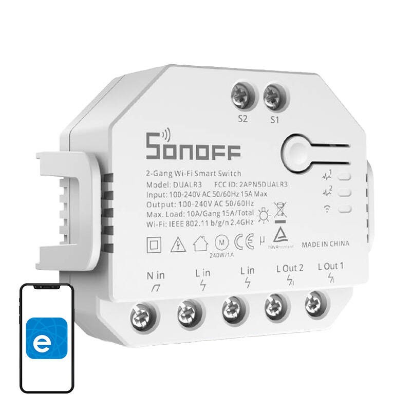 Wifi nutilülitit Sonoff Dual R3
