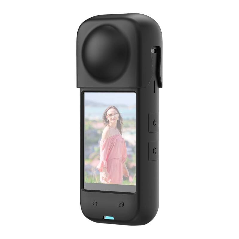 Silikoonist kaitsekorpus PULUZ Insta360 X4 jaoks (must)