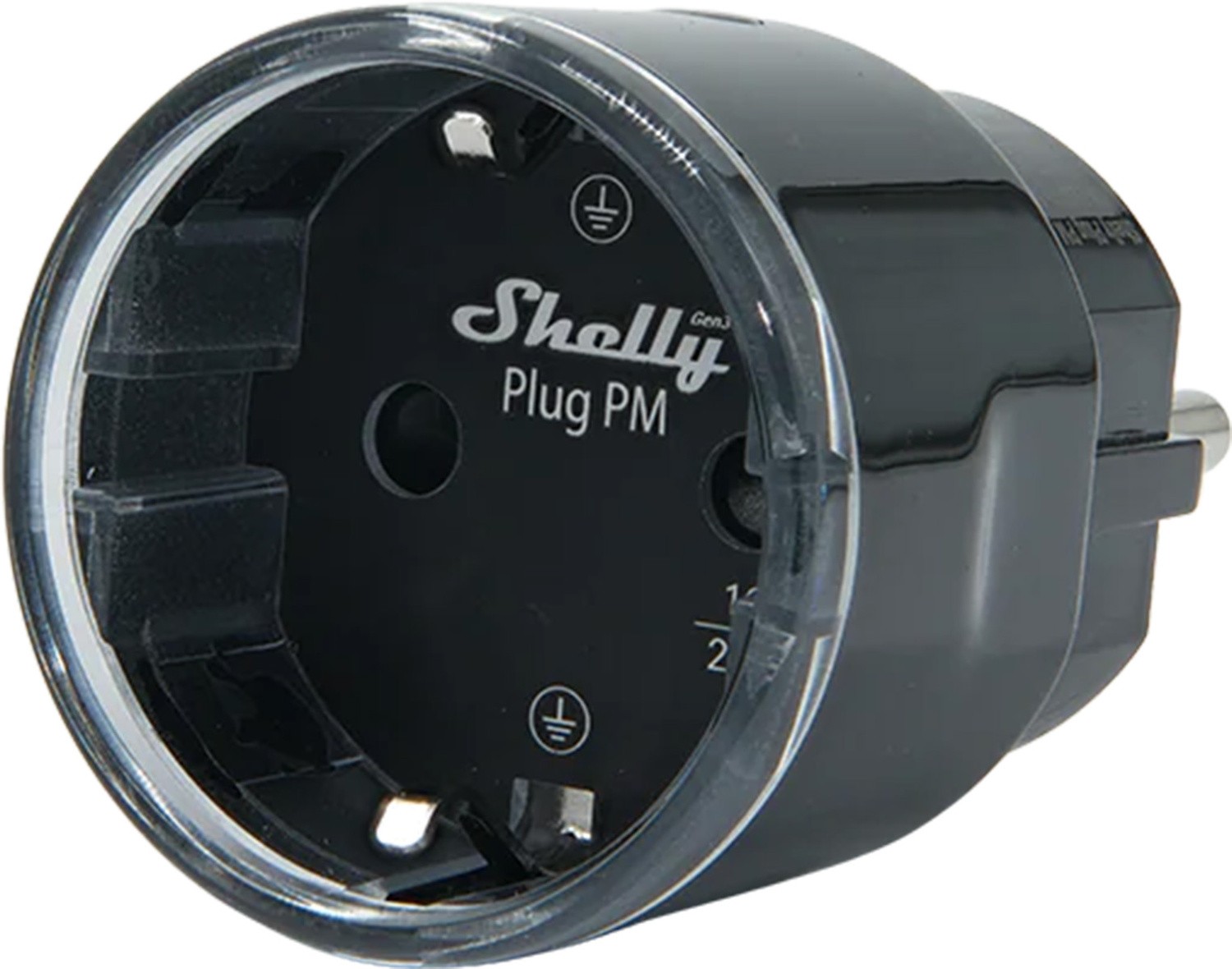 Shelly Plug PM Gen3 Matter 13A nutikas pistik, must